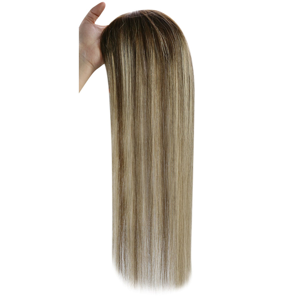 Full Shine Lace Wig Toppers 3*5 Inch Lace Base Hairpiece For Women Balayage(#4/27/4)