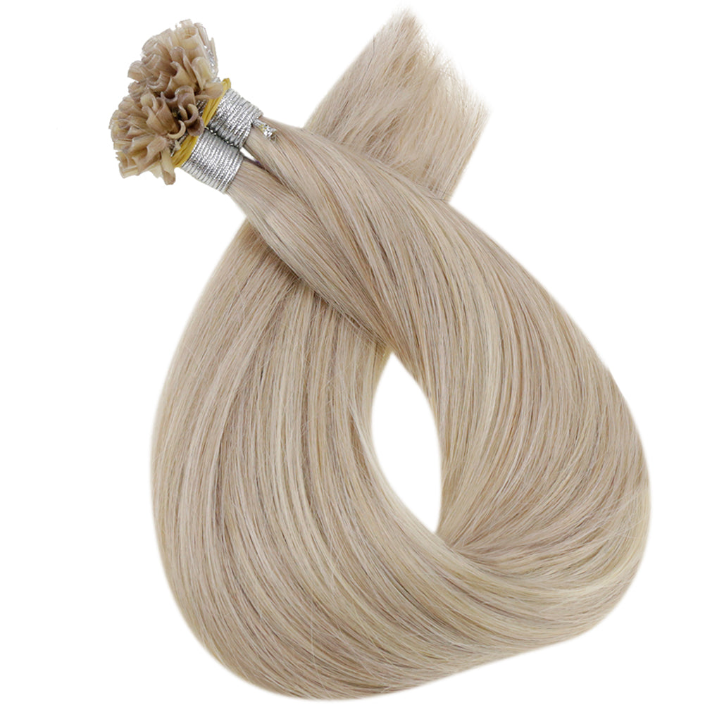 highlight blonde u tip human hair