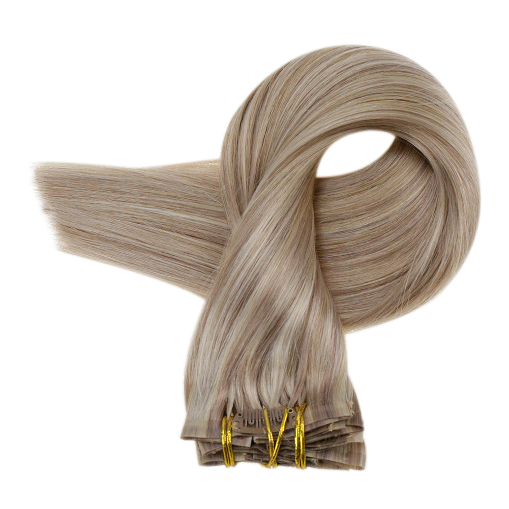 remy hair clip ins blonde