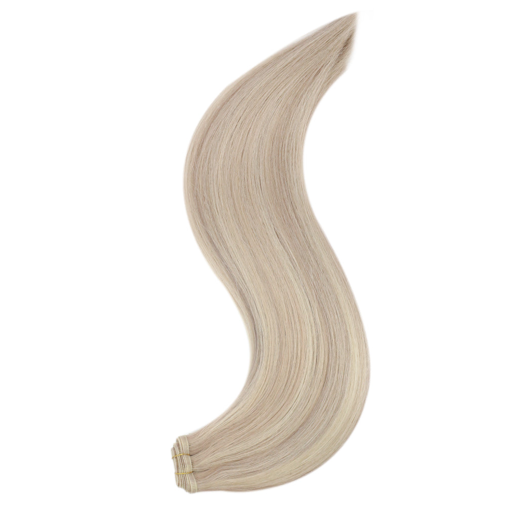 straight human hair sew in hair
