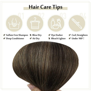 balayage brown clip hair