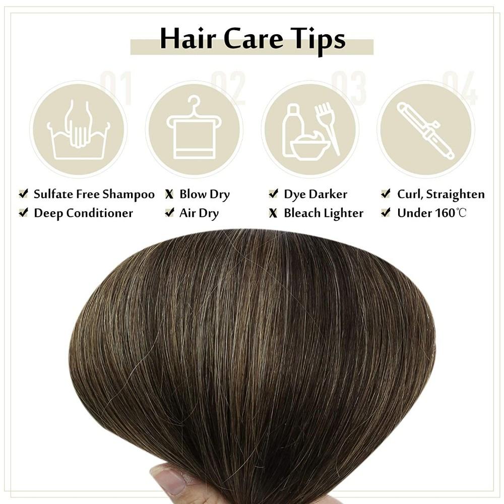 balayage brown clip hair