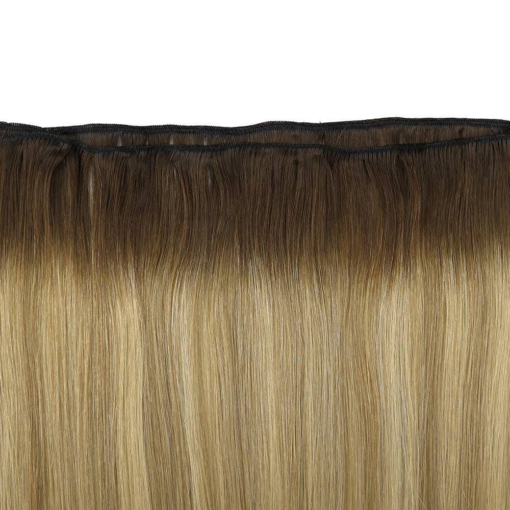 Full Shine Virgin Weft Brazilian 100% Human Hair Sew In Bundles Balayage Highlights (#3/8/22)