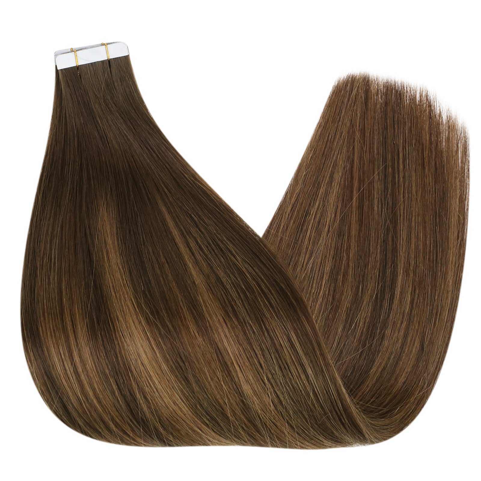 Full Shine Tape in Hair Extensions 100% Virgin Human Hair Balayage (#DU)