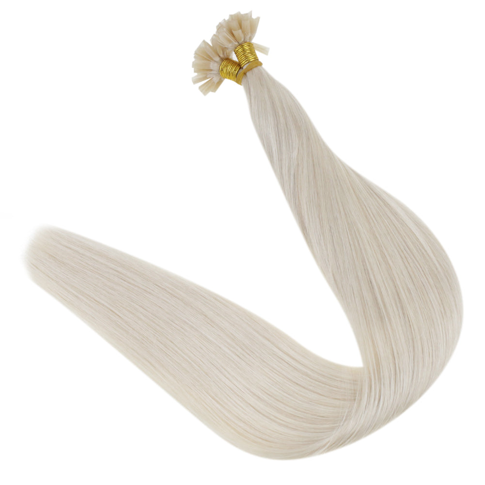 fusion extensions human hair blonde hair