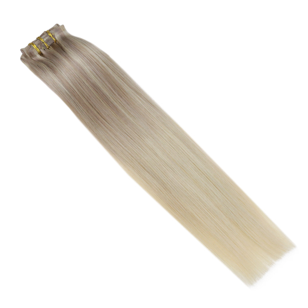seamless balayage clip in hair extensions