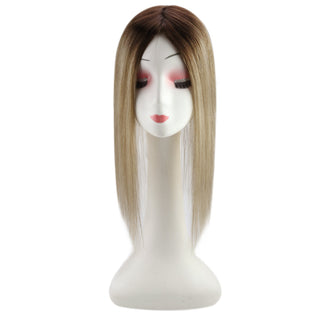 Full Shine Lace Wig Toppers 3*5 Inch Lace Base Hairpiece For Women Balayage #3/8/22