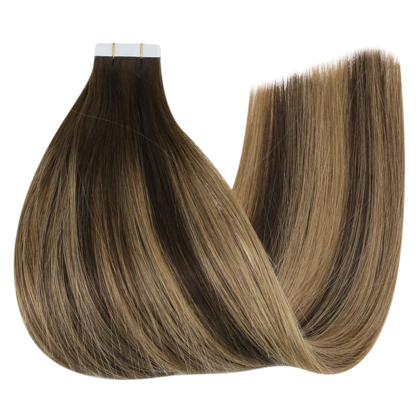 Full Shine Tape in Hair Extensions 100% Virgin Human Hair Balayage (#BM)