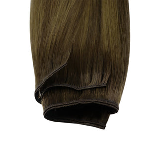 Full Shine Virgin Weft Brazilian 100% Human Hair Sew In Bundles Balayage Highlights (#DU)