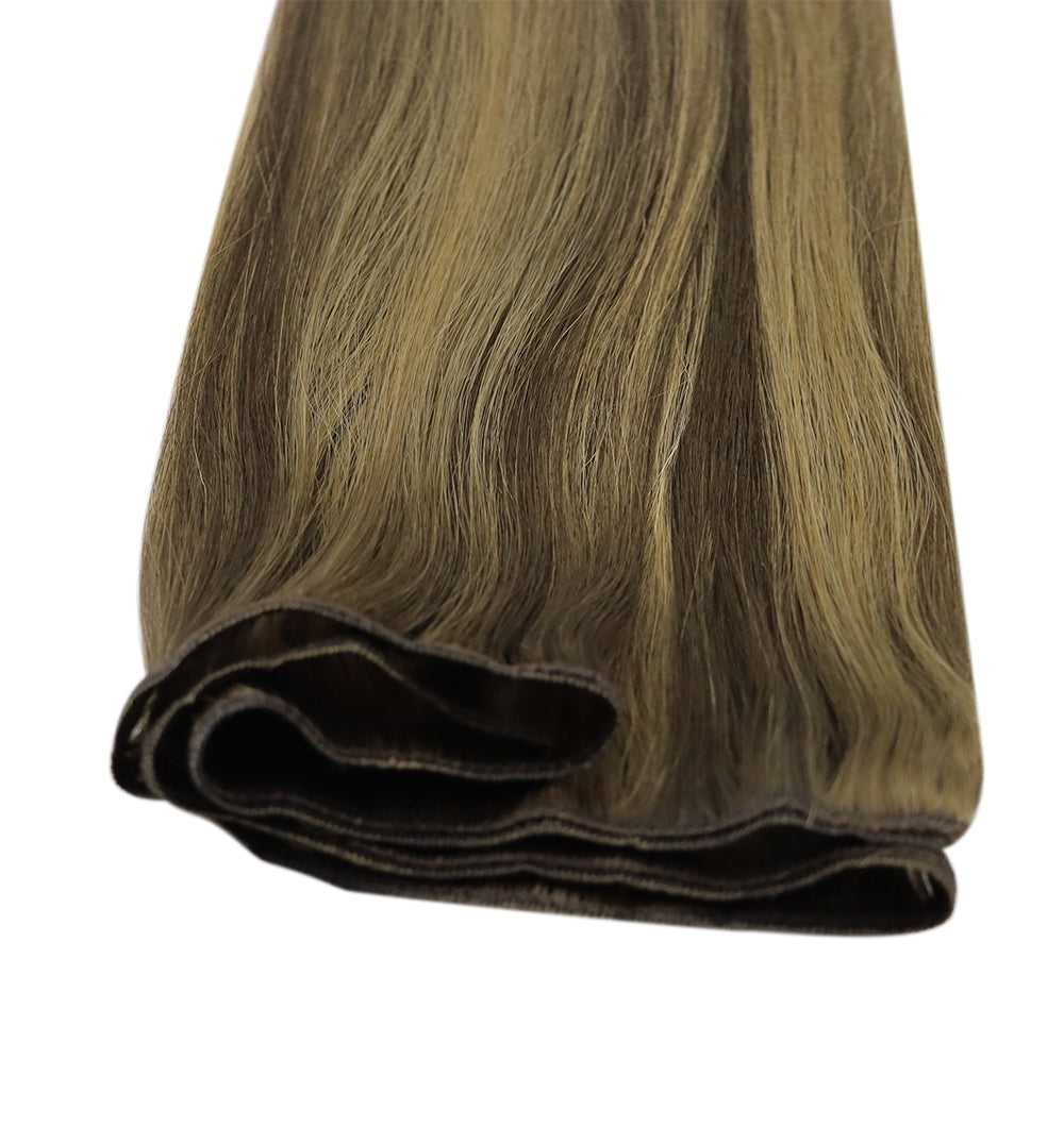 Full Shine Virgin Weft Brazilian 100% Human Hair Sew In Bundles Balayage Highlights (#BM)