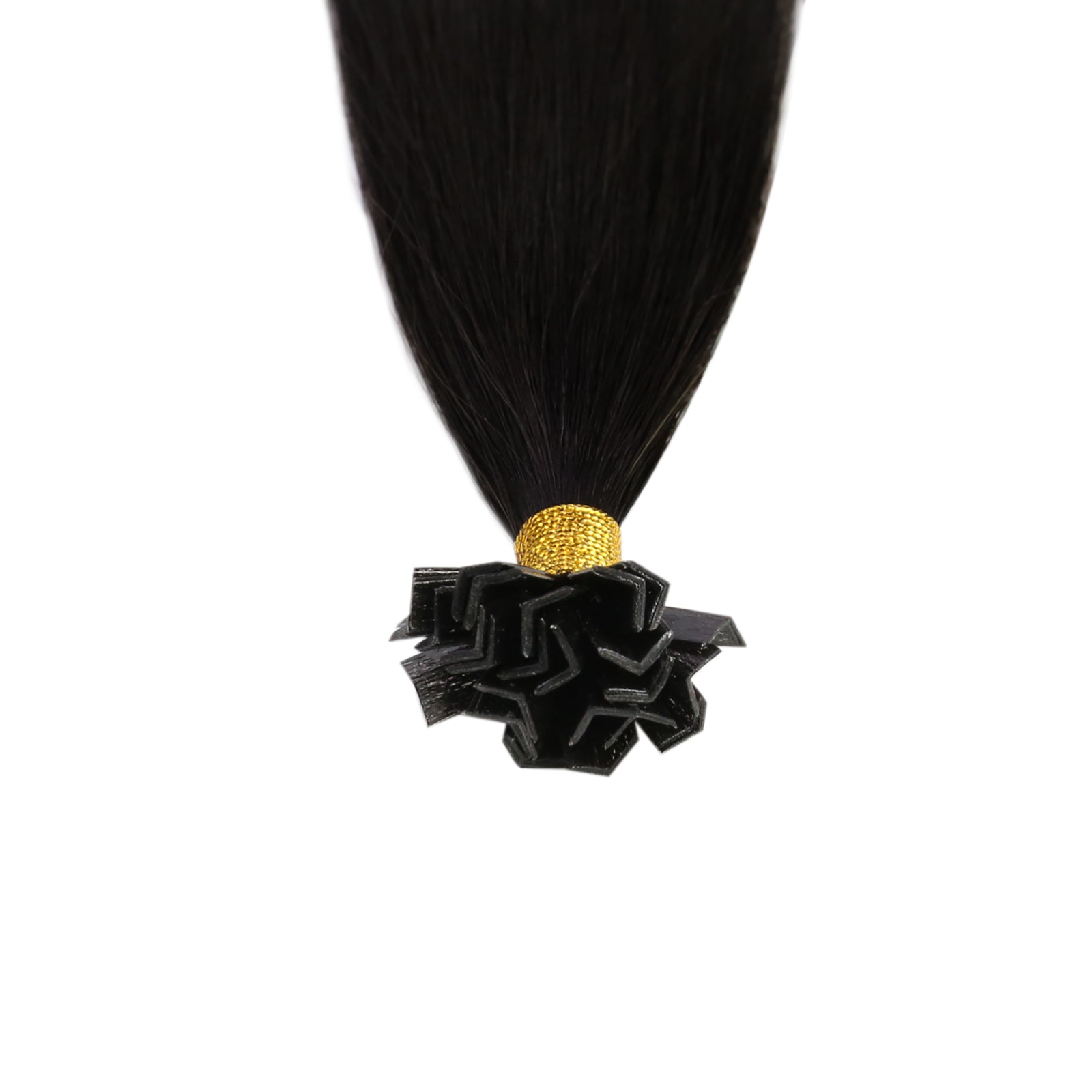 Full Shine K Tip Hair Extensions 100% Virgin Human Hair Jet Black (#1)