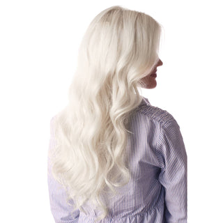 Full Shine Clip in Extensions 100% Remy Human Hair 7 Pieces White Blonde (#1000)
