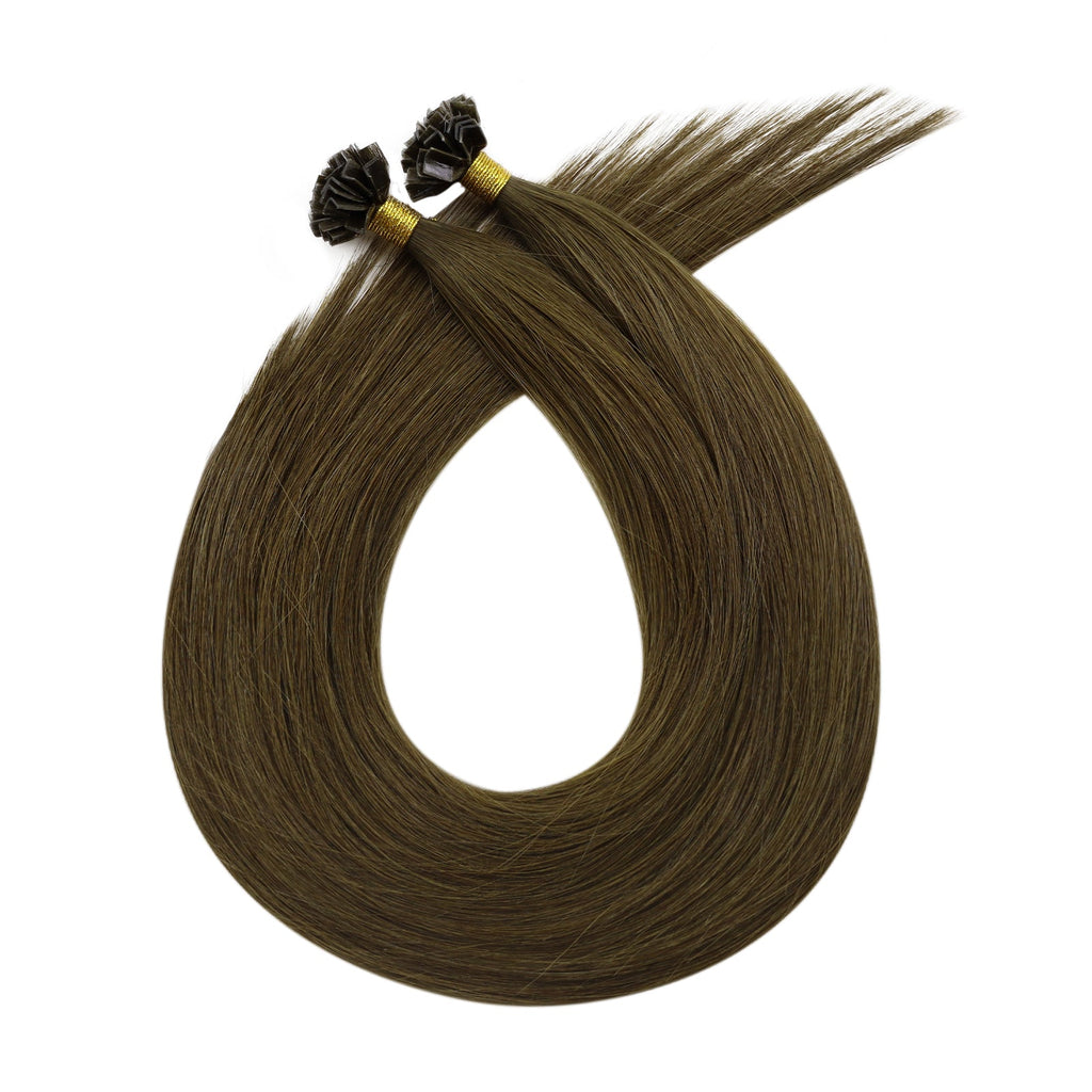 Full Shine K Tip Hair Extensions 100% Virgin Human Hair Dark Brown (#4)