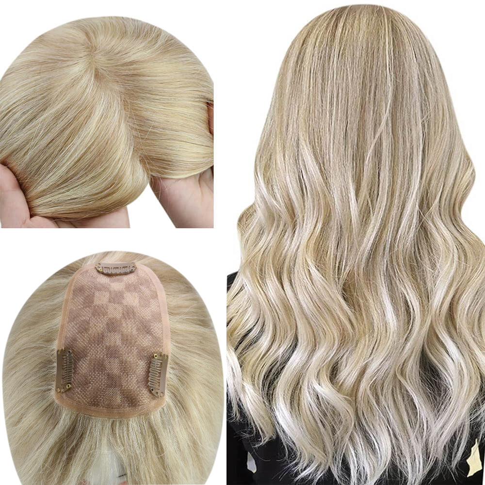 Full Shine Lace Wig Toppers 3*5 Inch Lace Base Hairpiece For Women #18P613