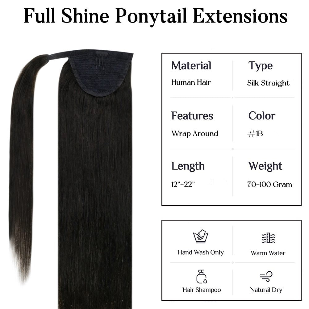 human hair pony tails