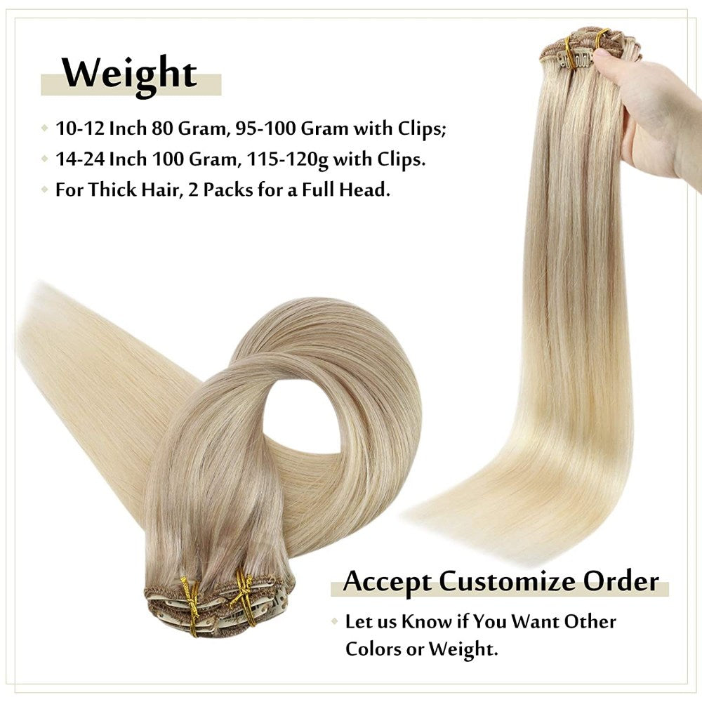 clip in human hair