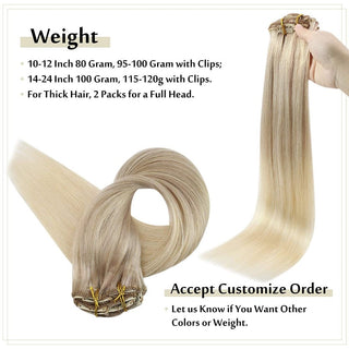 clip in human hair
