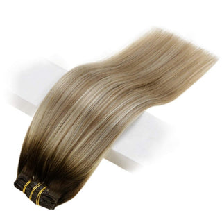 100 human clip hair extensions