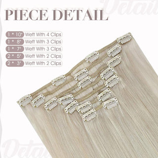 human hair clip in extensions