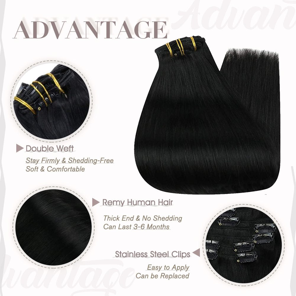 virgin clip in hair extensions