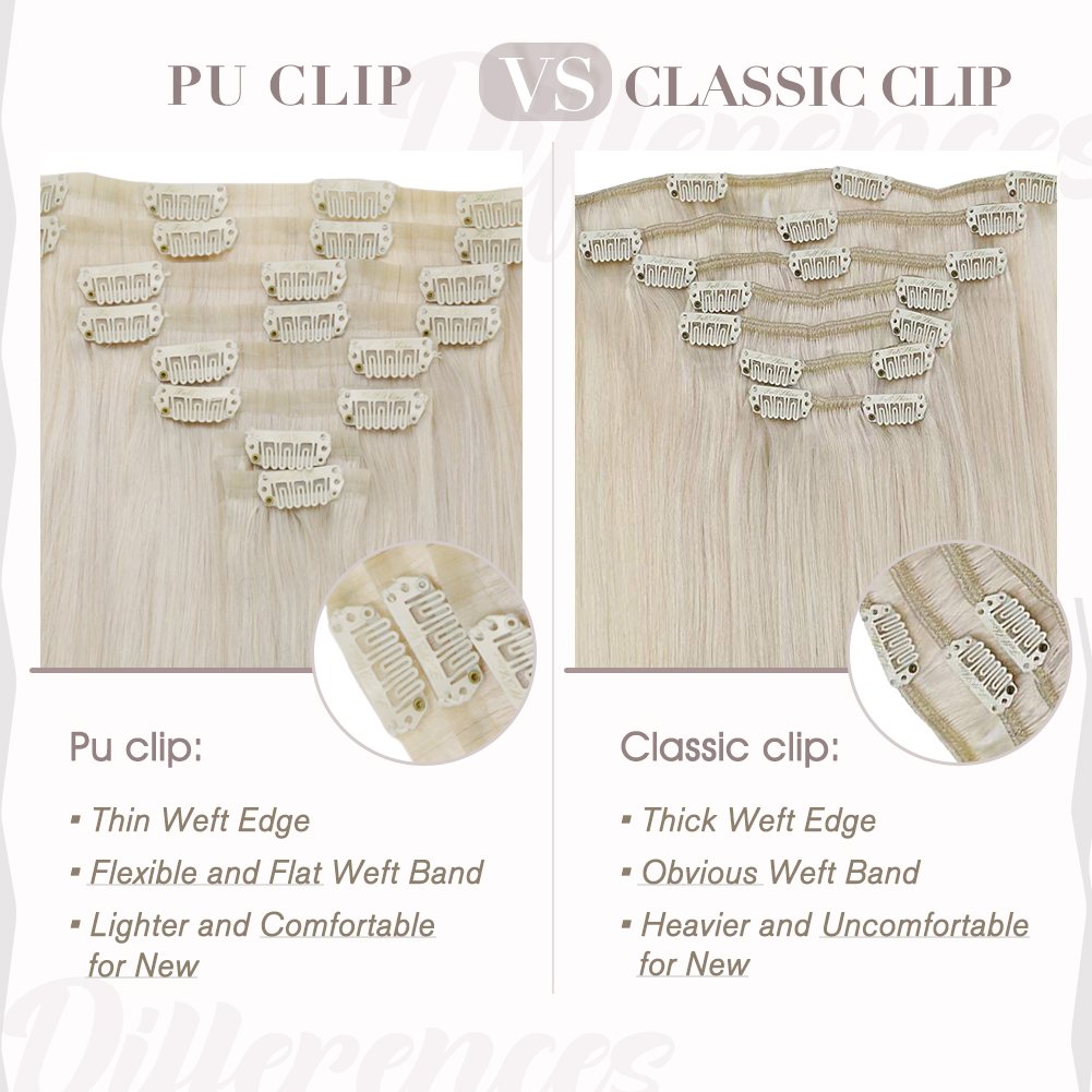 double weft clip hair extensions