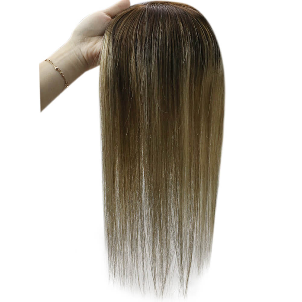 human hair toppers with highlights