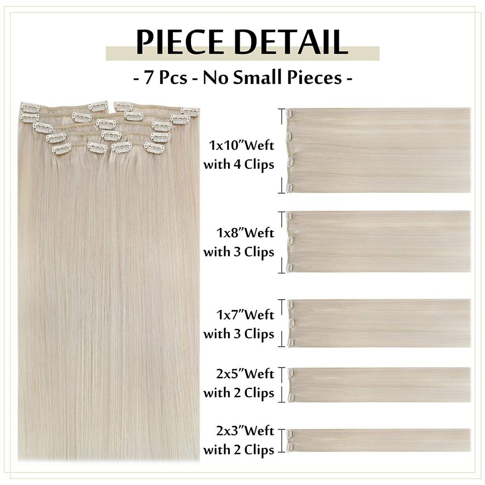 clip in hair extensions platinum blonde