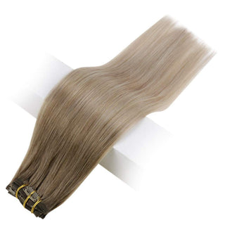 100 human clip hair extensions