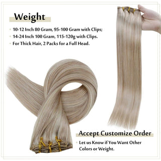 clip in human hair