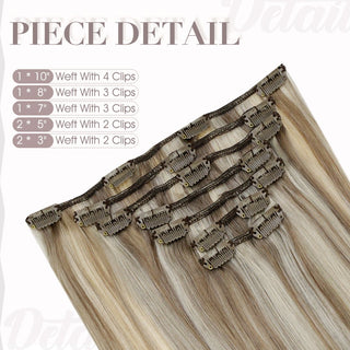 remy hair clip ins
