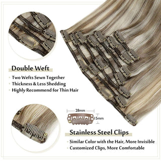 highlight blonde hair clip in