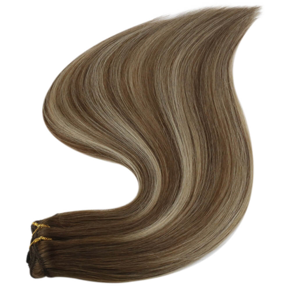 balayage clip in hair extensions