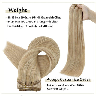 blonde clip in hair extensions