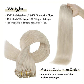 blonde clip in hair extensions