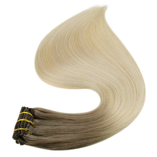 100 human clip hair extensions