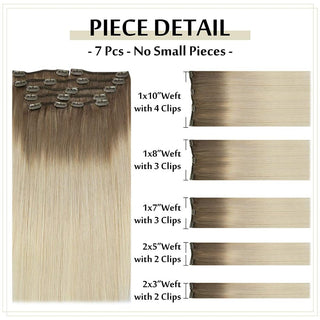 clip in hair ombre