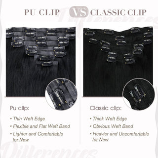 black clip in human hair extensions