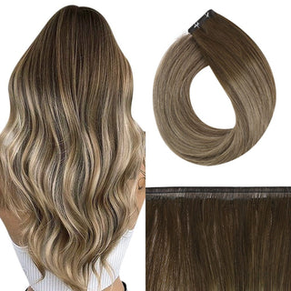 flat silk weft hair
