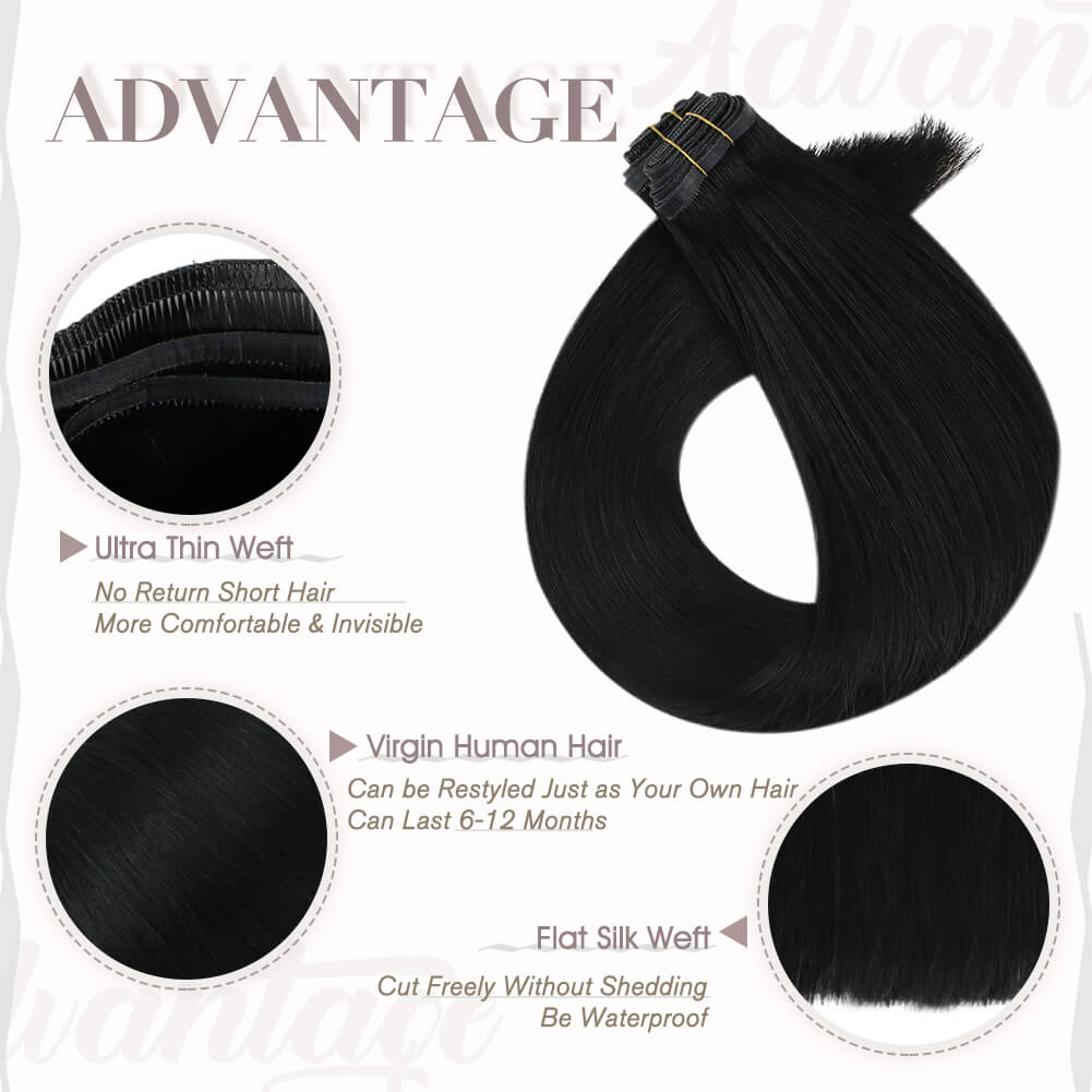 flat track weft hair extensions