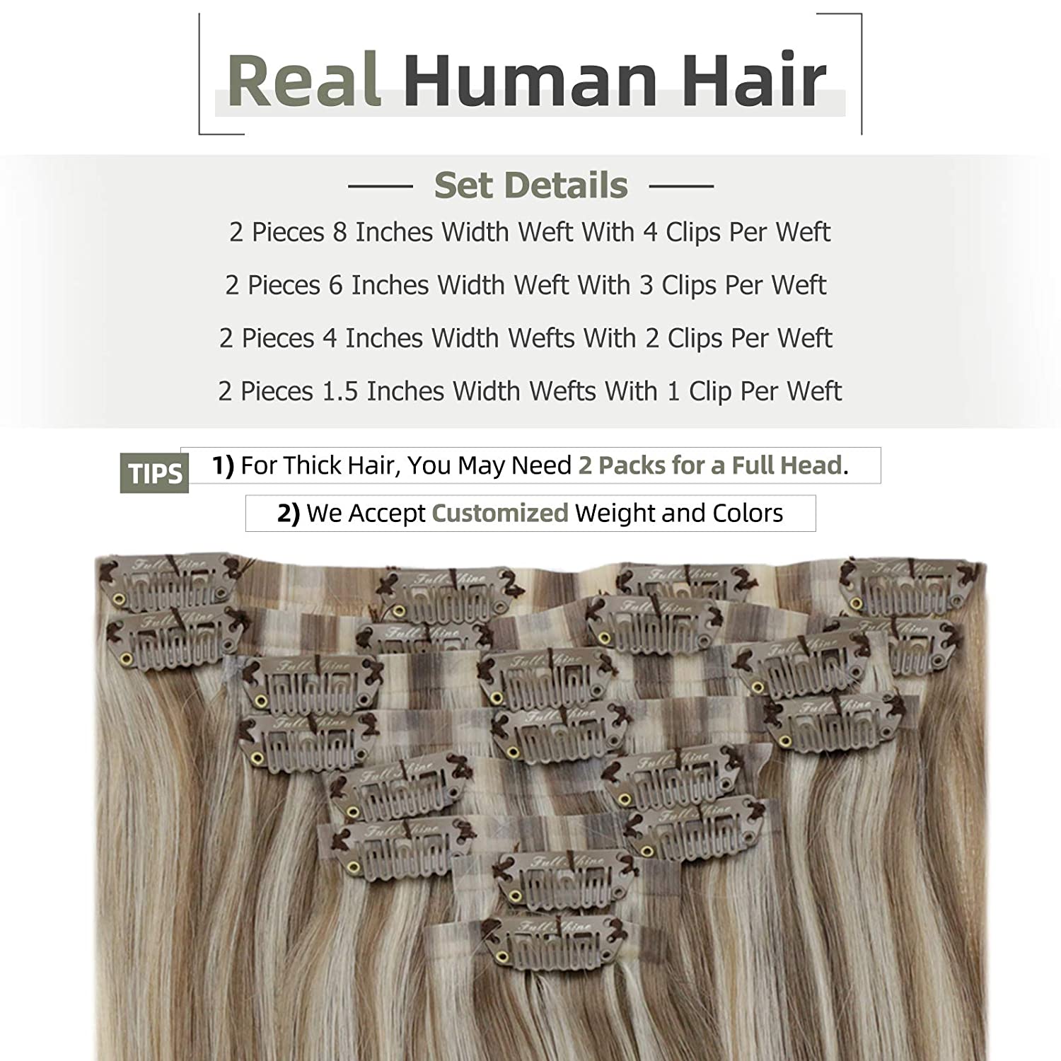 blonde clip hair extensions