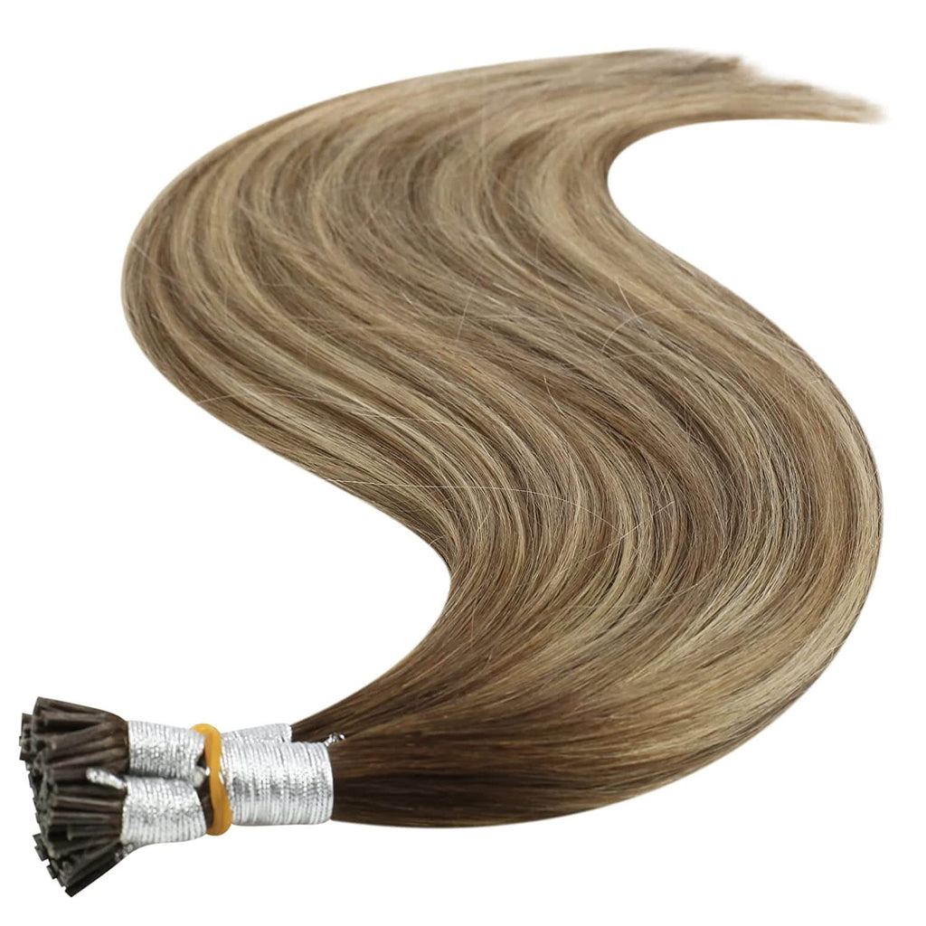 Full Shine I Tip 100% Remy Human Hair Extensions Balayage (#3/8/22)
