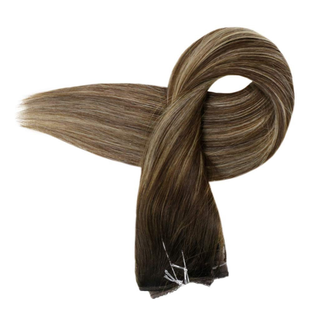 balayage halo human hair extensions