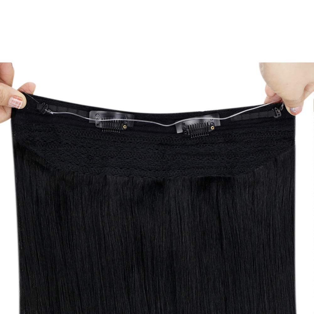 human hair halo hair extensions