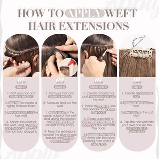 double drawn weft hair extensions