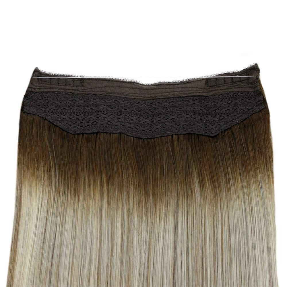 balayage halo human hair extensions