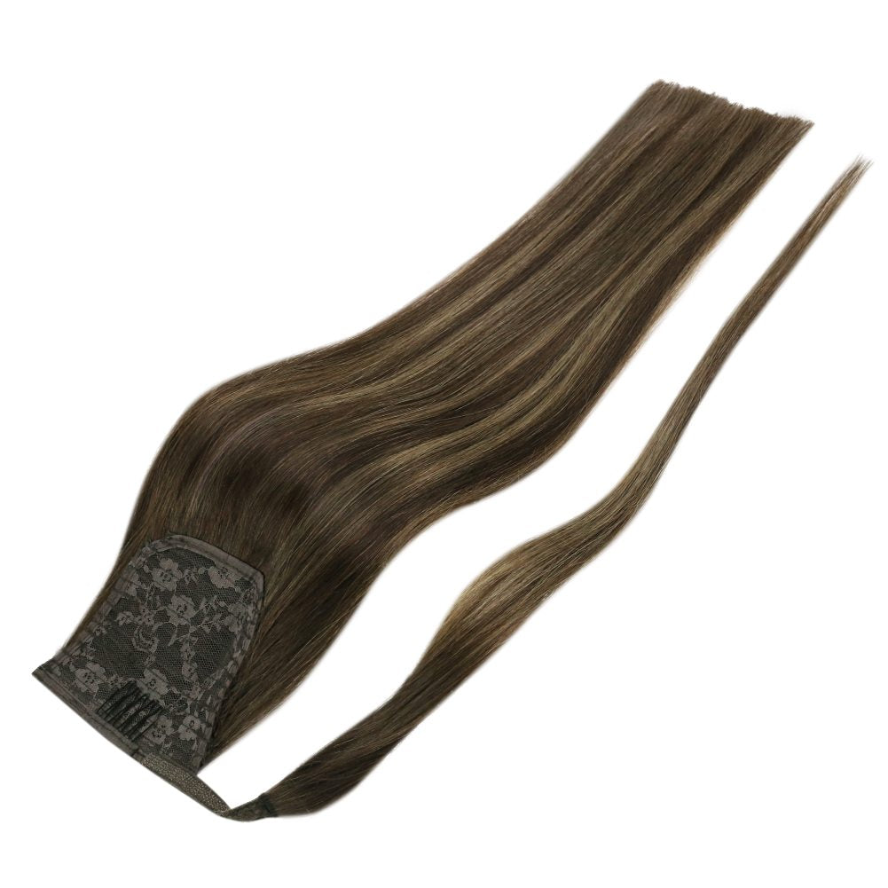wrap around ponytail human hair