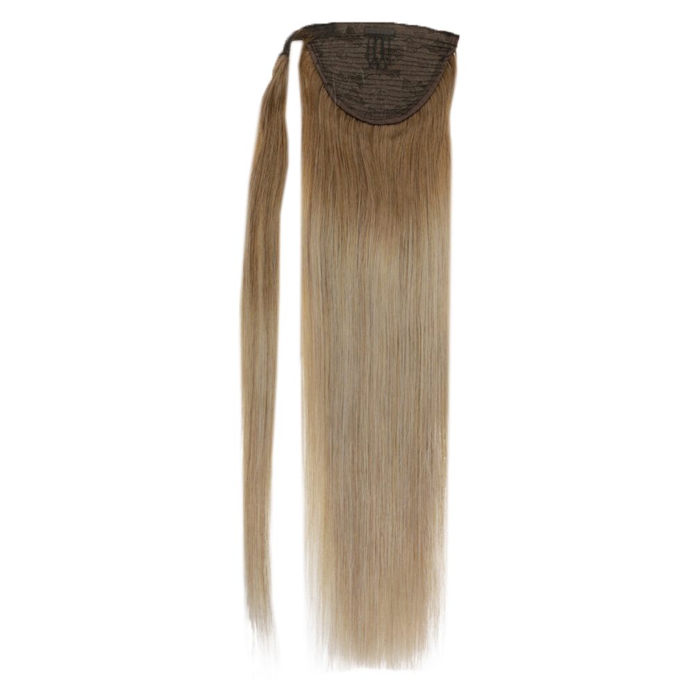 real hair clip in ponytail