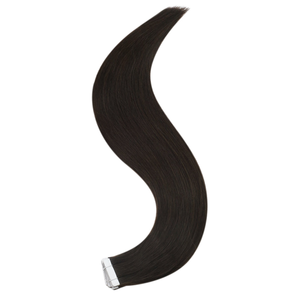 human virgin tape in extensions darkest brown #2
