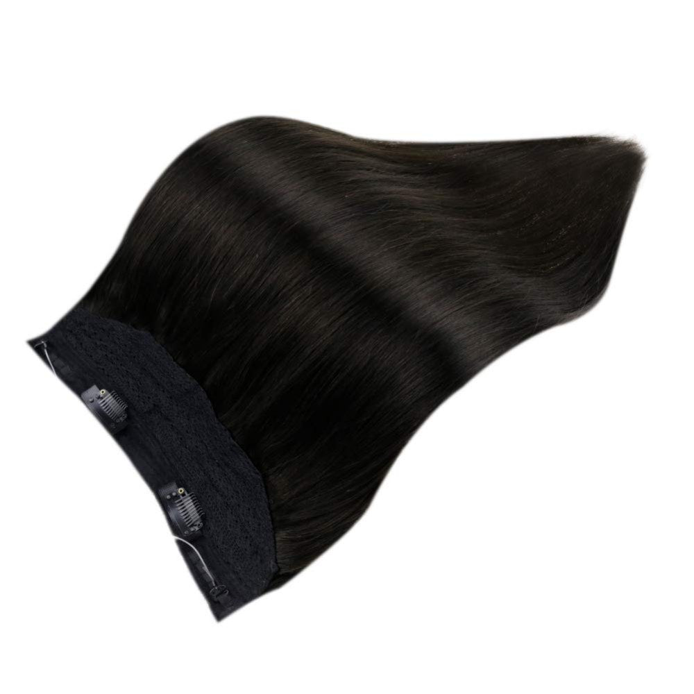 halo hair off black