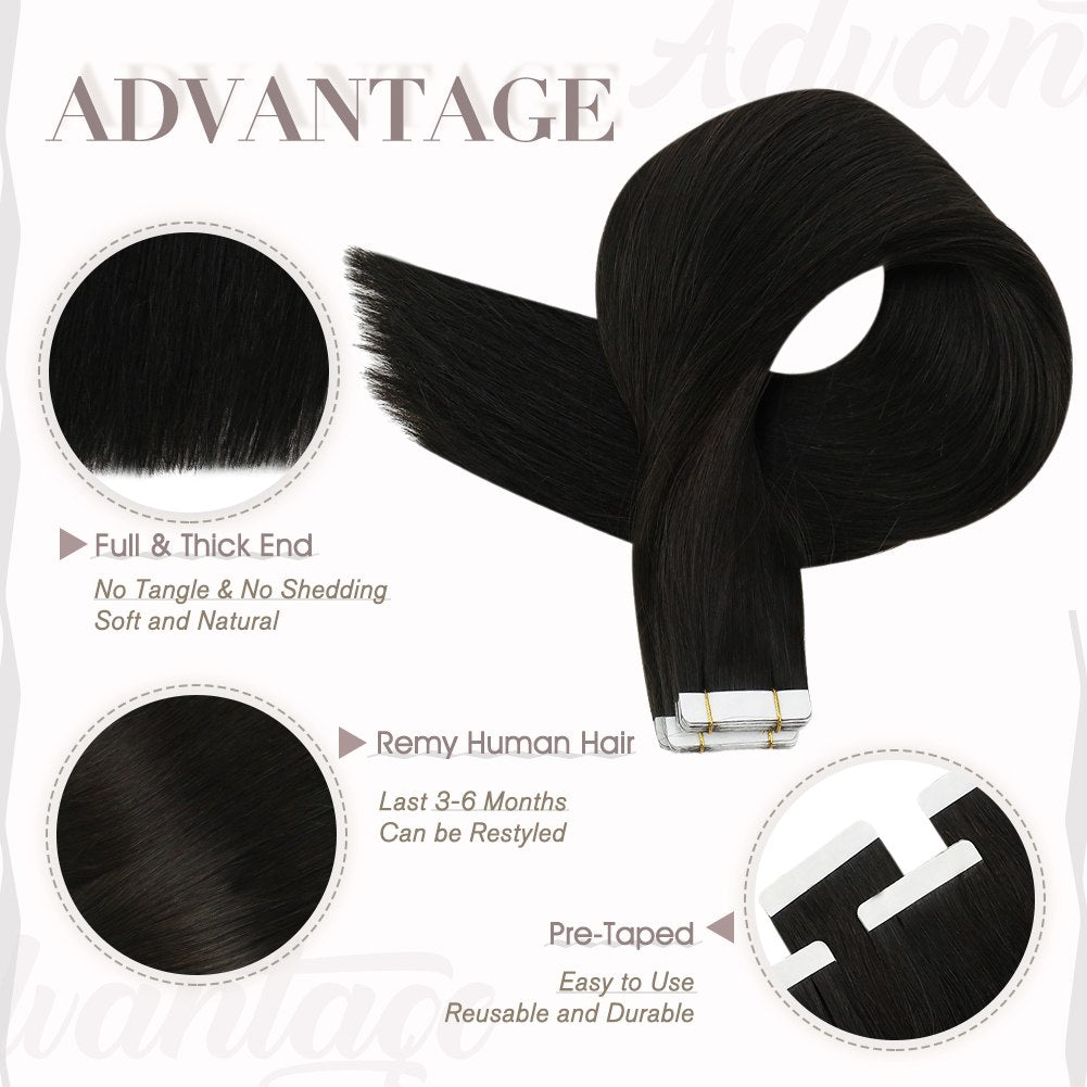 80 piece tape in hair extensions